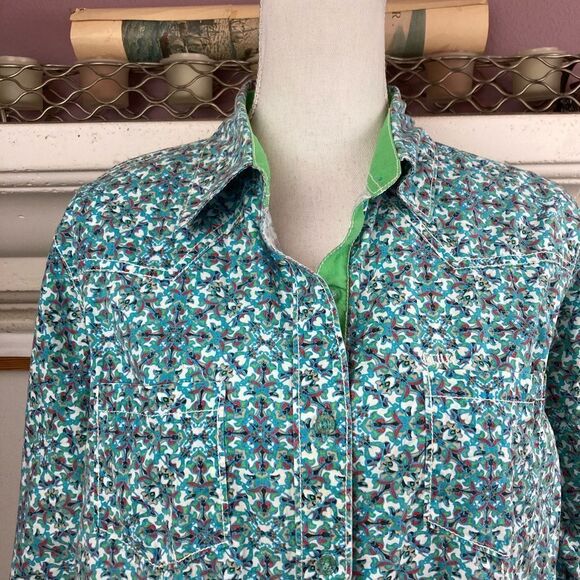Cruel Cowgirl cotton button down w/ embroidery, patch and bling on back - Picture 5 of 9
